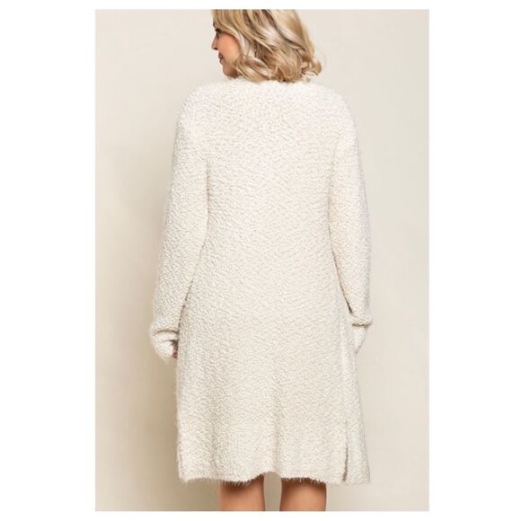 OFF white Alpaca Mohair Look Knit Cardigan - Picture 8 of 13